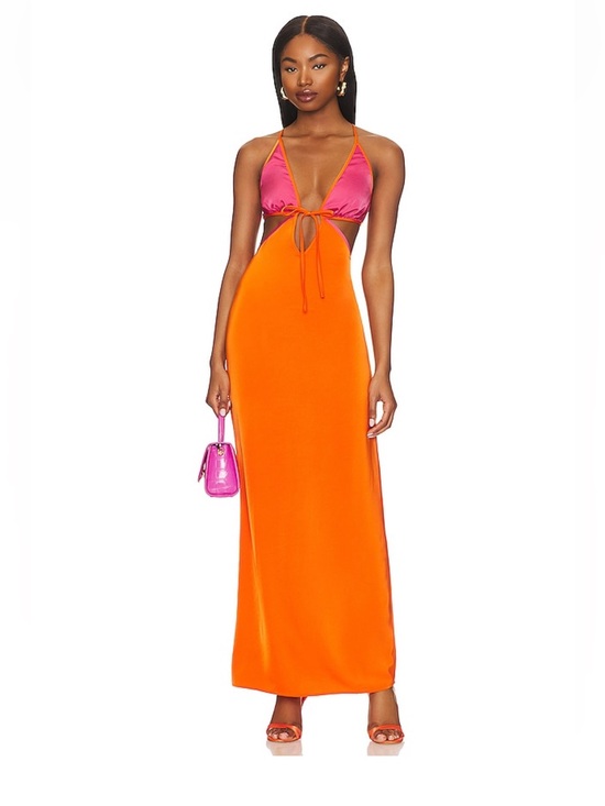 Lovers + Friends Dresses & Skirts - Sorbet Maxi Dress in Orange & Pink
